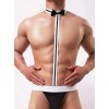 Sexy Waiter Bodysuit Costume Black