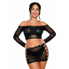 Love Market Σετ Top & Mini Φούστα Love Market Μαύρη Σετ Εσωρούχων