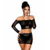 Love Market Σετ Top & Mini Φούστα Love Market Μαύρη Σετ Εσωρούχων