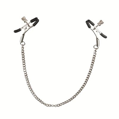 Classic Nipple Clamps With Chain Flirting Black Classic Nipple Clamps With Chain Flirting Black