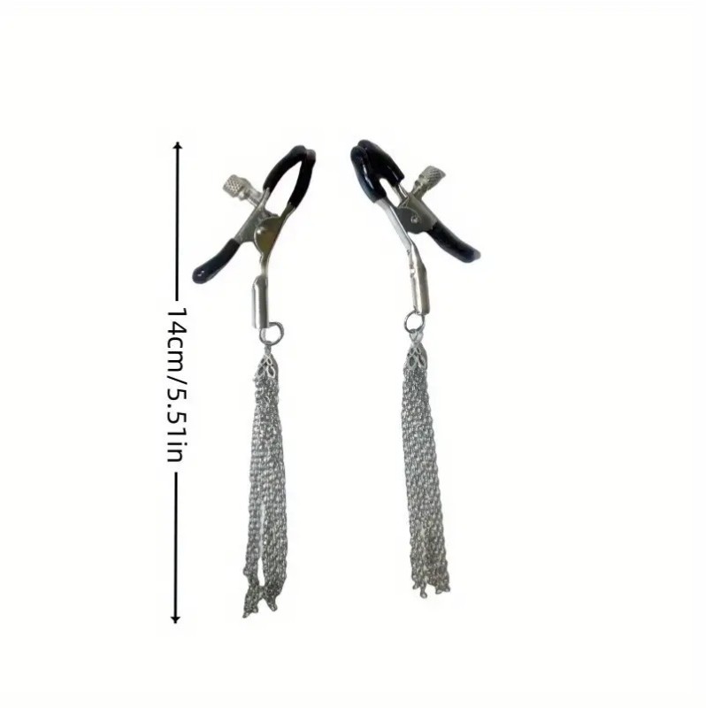 Nipple Clamps With Tassels Black