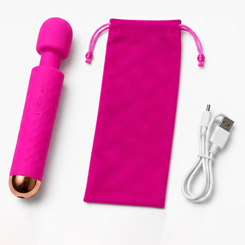 Love Market Δονητής Wand Silicone Massager 20cm Φούξια Wand