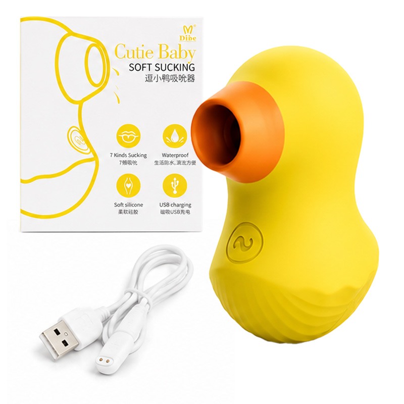 Clitoral Vibrator Dibe Cutie Baby Duck Soft Sucking Yellow Clit Toys