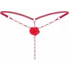 String with Pearl Chain Rose Red