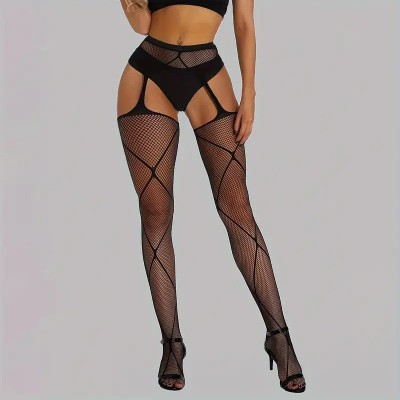 Fishnet Suspender Pantyhose Fay Black Fishnet Suspender Pantyhose Fay Black