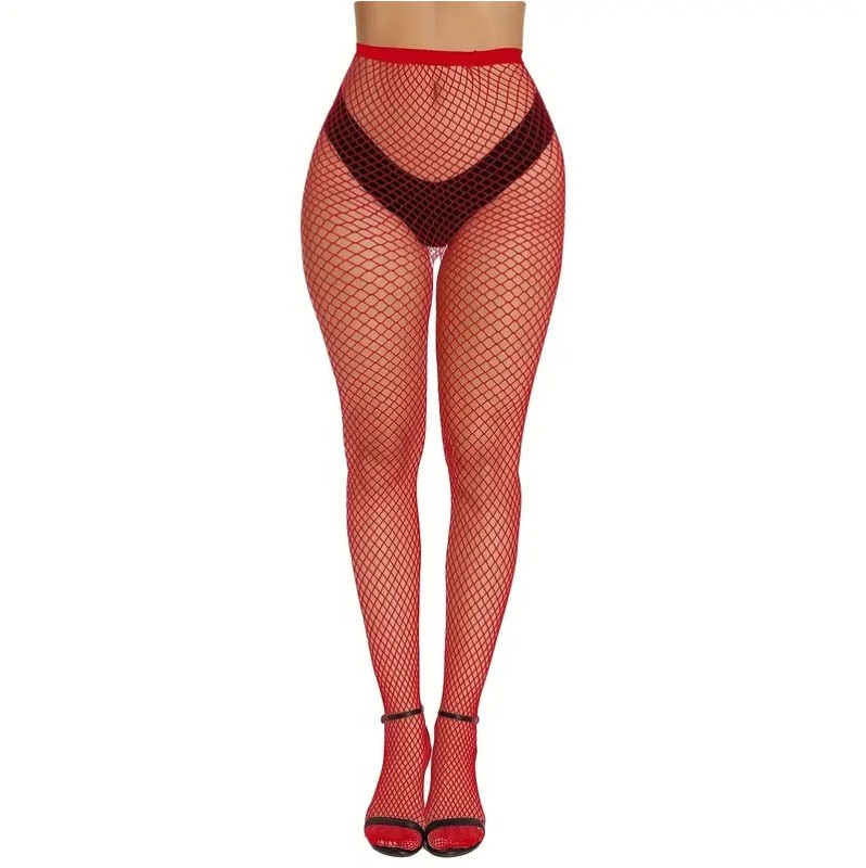 Fishnet Tights Love Market Red