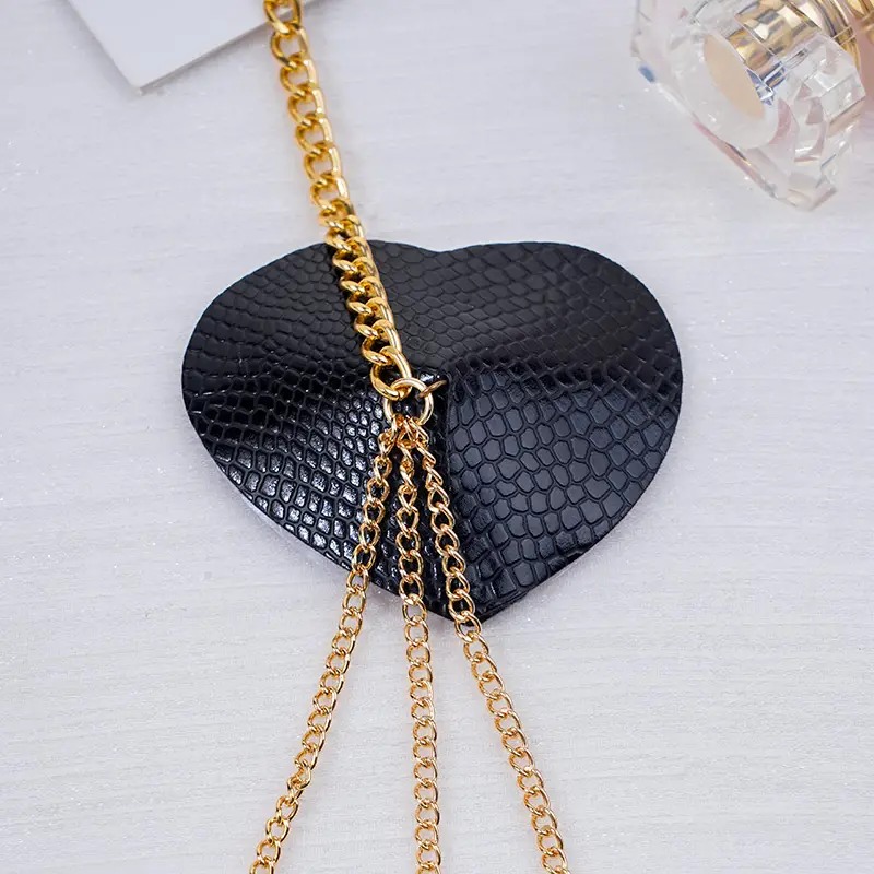 Τσόκερ με Καλύμματα Θηλών Μαύρο