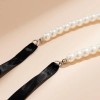 Pearl Choker with Black Bowknot