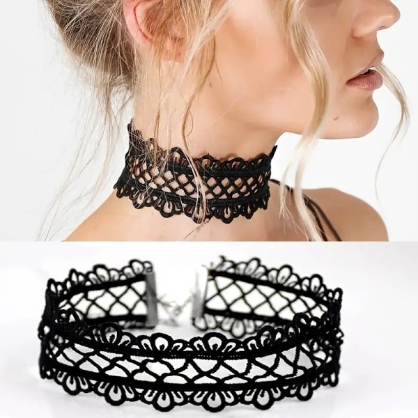 Lace Choker Love Market Black