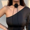 Choker with Rose Black