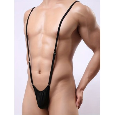 Stretchy V-Slip Mankini Black Stretchy V-Slip Mankini Black