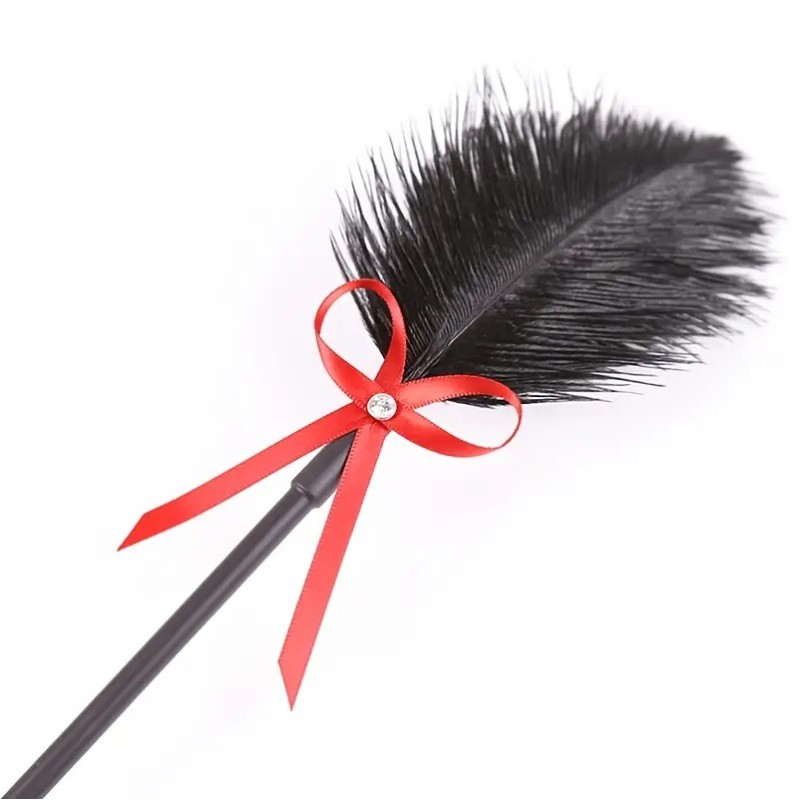 Feather Crop Ribbon Black