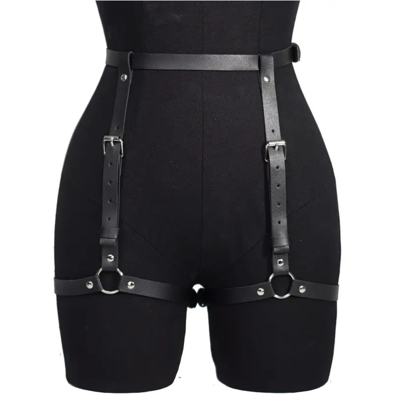 Harness Garter Belt Goth Black