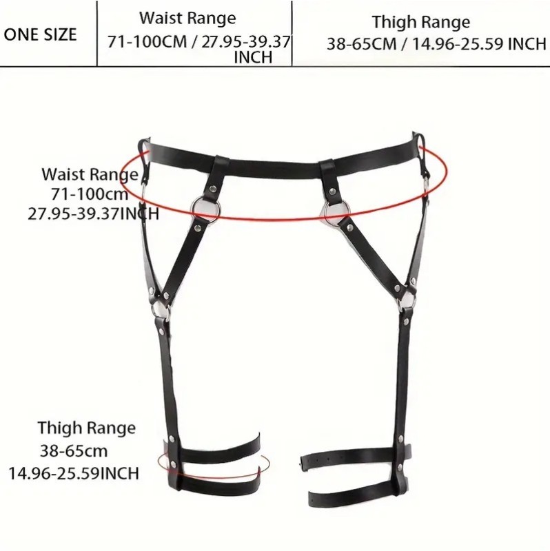 Ζαρτιέρα Harness Ρυθμιζόμενη Hera Μαύρη