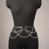 Ζώνη Harness με Αλυσίδες Μαύρη