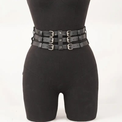 Triple Buckle Waist Belt Black Triple Buckle Waist Belt Black