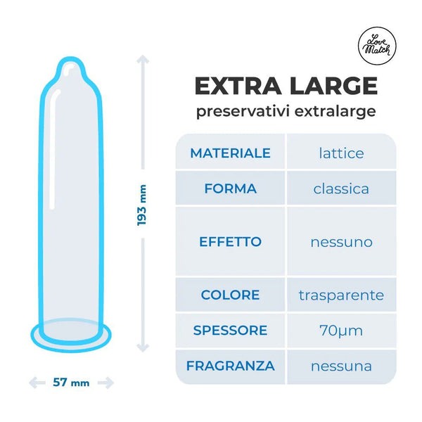 Condoms Love Match Extra Large 6pcs
