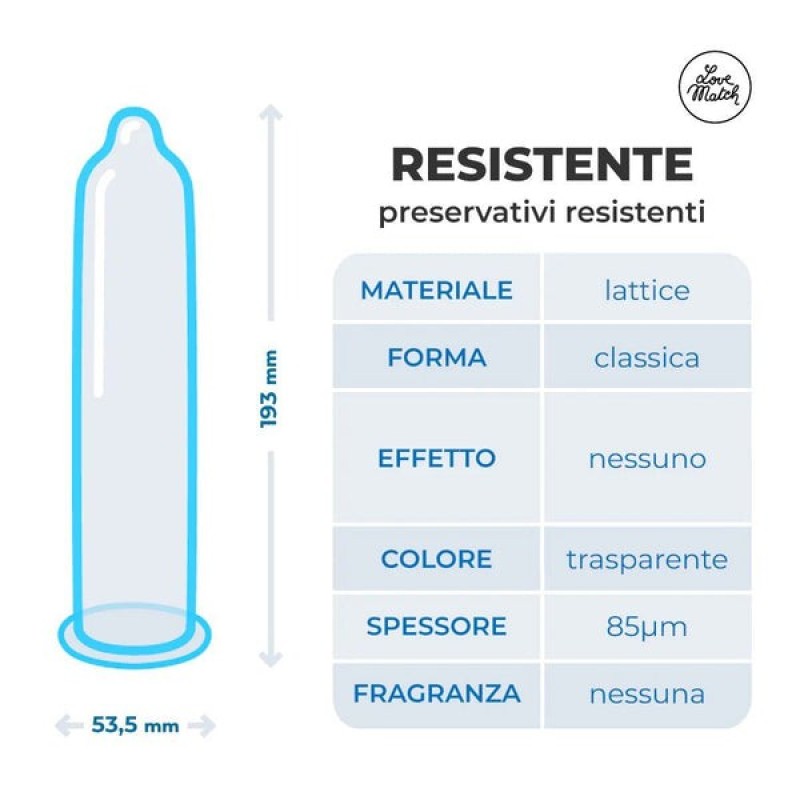 Love Match Condoms Love Match Resistant 6pcs Condoms