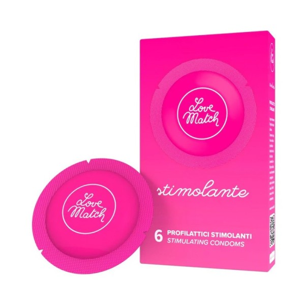 Προφυλακτικά Love Match Stimulating με Κουκκίδες και Ραβδώσεις 6τμχ