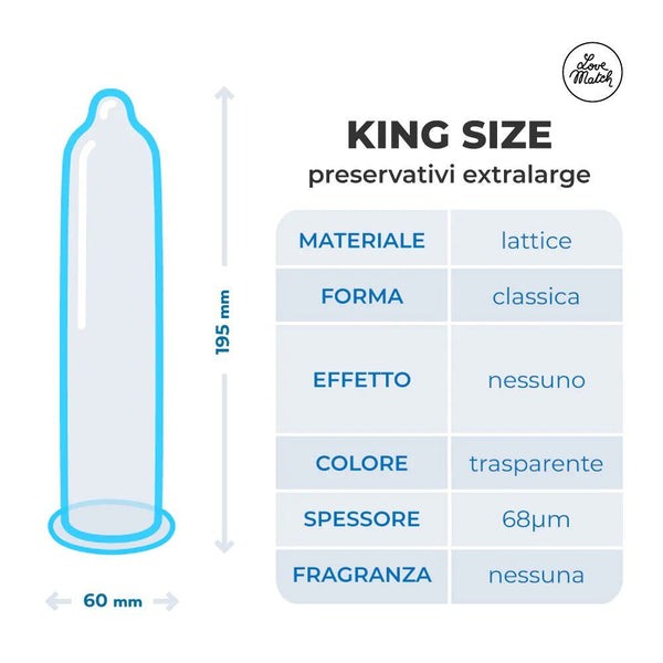 Προφυλακτικά Μεγάλα Love Match King Size 6τμχ Προφυλακτικά Μεγάλα Love Match King Size 6τμχ