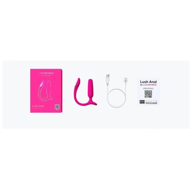 Vibrating Butt Plug Lovense Lush Anal Pink Vibrating Butt Plug Lovense Lush Anal Pink