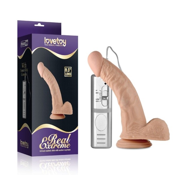 Realistic Vibrator Lovetoy Real Extreme 22cm Nude
