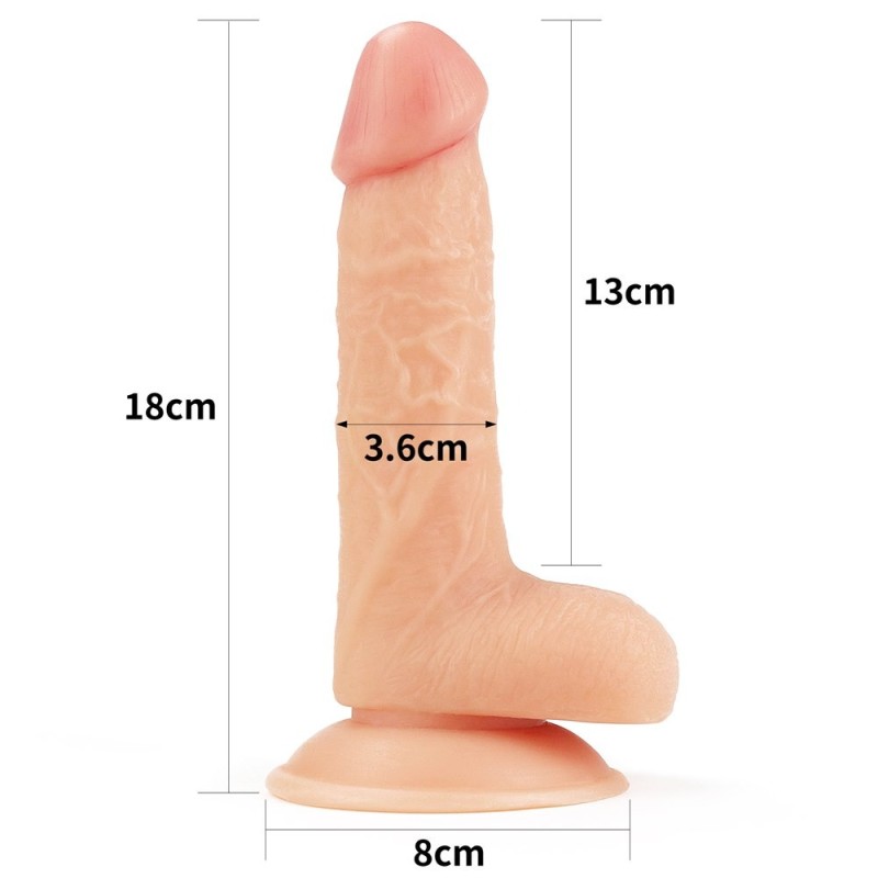 Ρεαλιστικό Dildo Lovetoy Ultra Soft 18cm Μπεζ