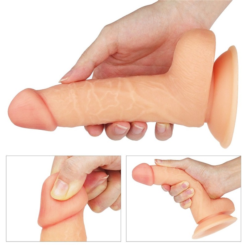 Ρεαλιστικό Dildo Lovetoy Ultra Soft 18cm Μπεζ