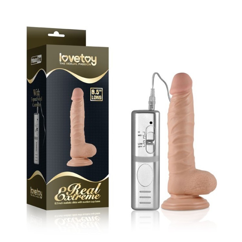 Ρεαλιστικός Δονητής Lovetoy Real Extreme 21.5cm Μπεζ