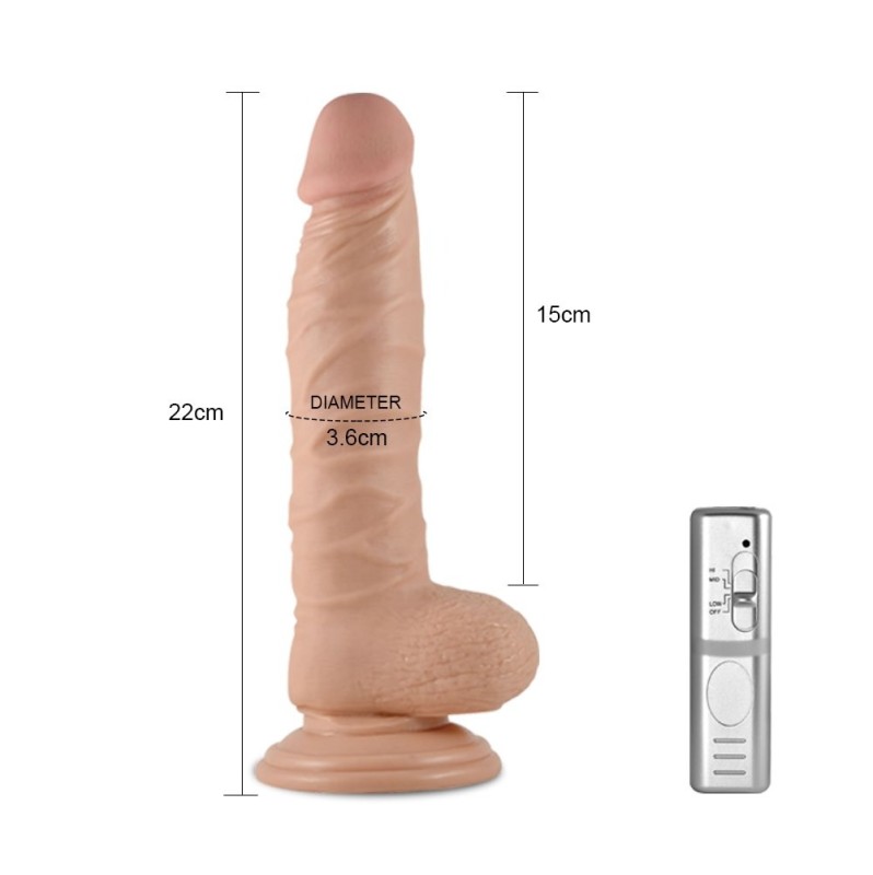 Realistic Vibrator Lovetoy Real Extreme 21.5cm Nude