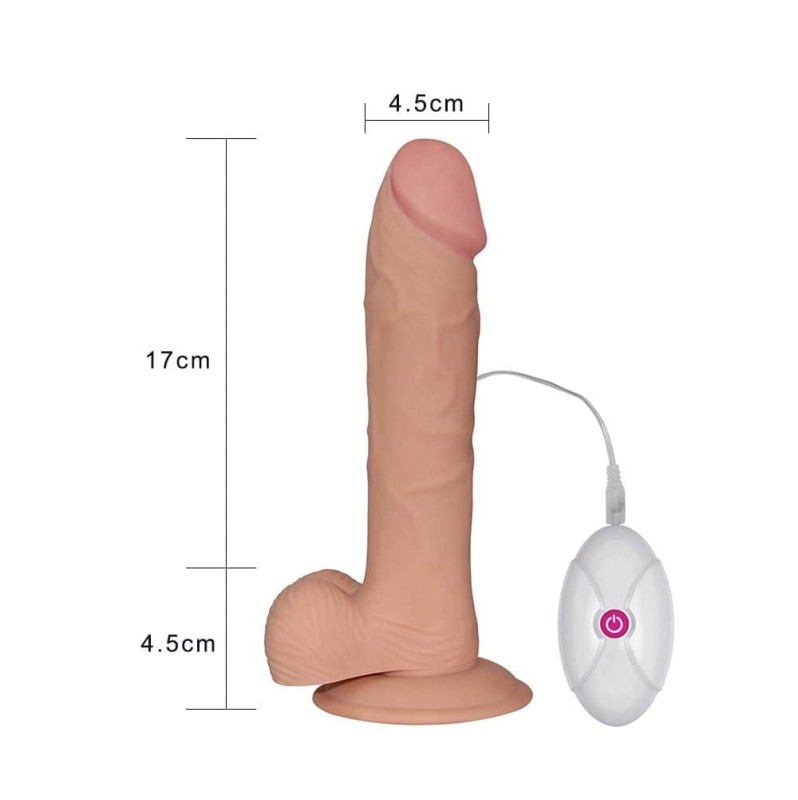 Realistic Vibrator Lovetoy The Ultra Soft Dude 22.8cm Nude