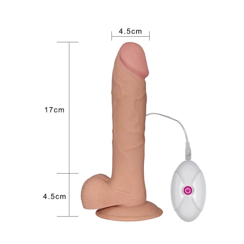 Realistic Vibrator Lovetoy The Ultra Soft Dude 22.8cm Nude Realistic Vibrator Lovetoy The Ultra Soft Dude 22.8cm Nude