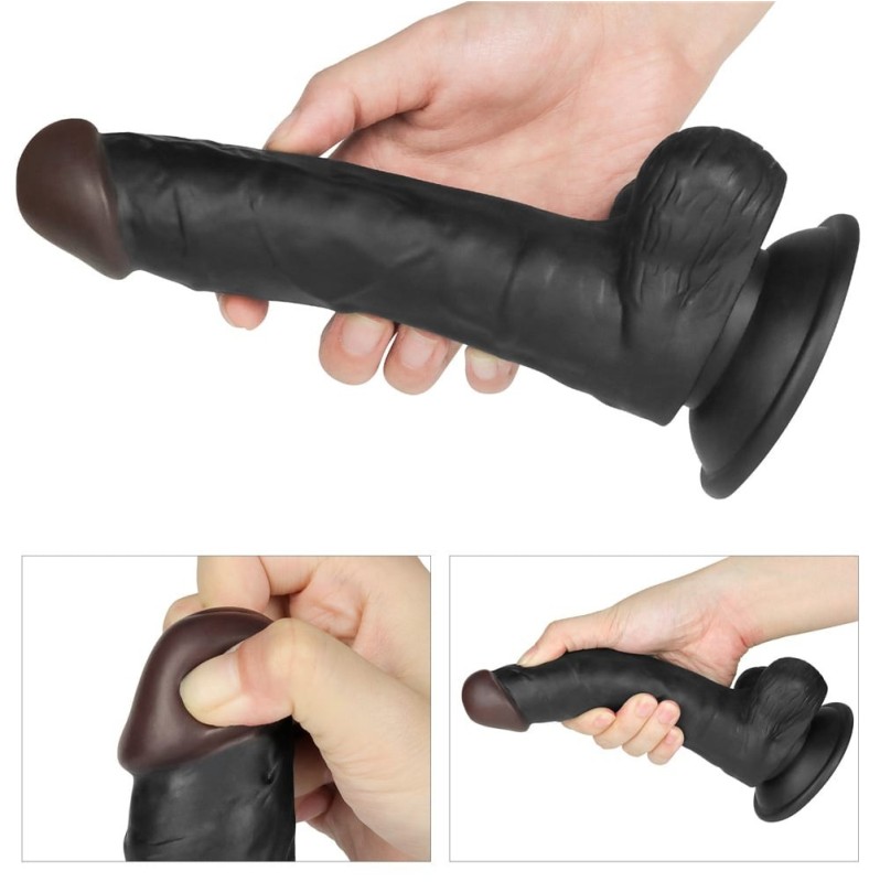 Γυναικείο Strap-On Σετ με Dildo Easy Lovetoy 20cm Μαύρο