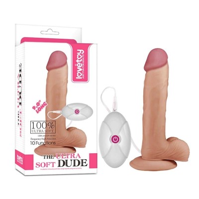 Realistic Vibrator Lovetoy The Ultra Soft Dude 22.8cm Nude Realistic Vibrator Lovetoy The Ultra Soft Dude 22.8cm Nude