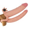Vibrating Double Penis Sleeve Lovetoy Pleasure X-Tender Nude 18cm Lovetoy Vibrating Double Penis Sleeve Lovetoy Pleasure X-Tender Nude 18cm Penis Extenders