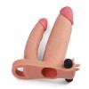 Vibrating Double Penis Sleeve Lovetoy Pleasure X-Tender Nude 18cm Lovetoy Vibrating Double Penis Sleeve Lovetoy Pleasure X-Tender Nude 18cm Penis Extenders