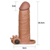 Lovetoy Προέκταση Πέους με Δόνηση Lovetoy Pleasure X-Tender Καφέ Προεκτάσεις Πέους