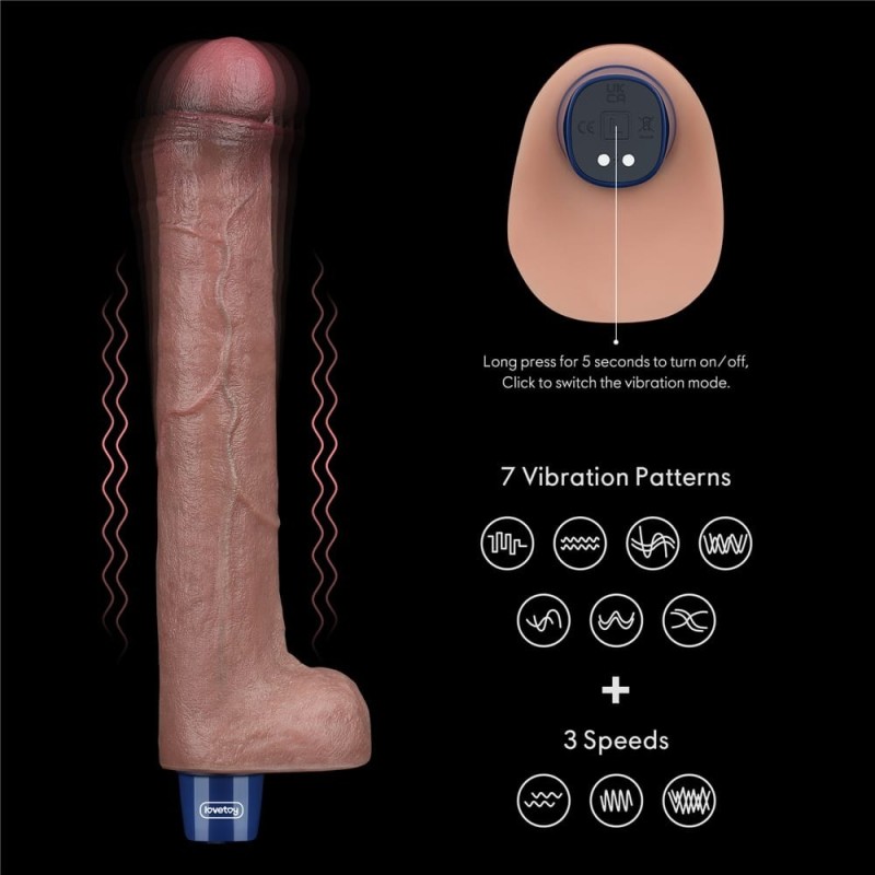 Ρεαλιστικός Δονητής Lovetoy Real Softee 26.5cm Καφέ