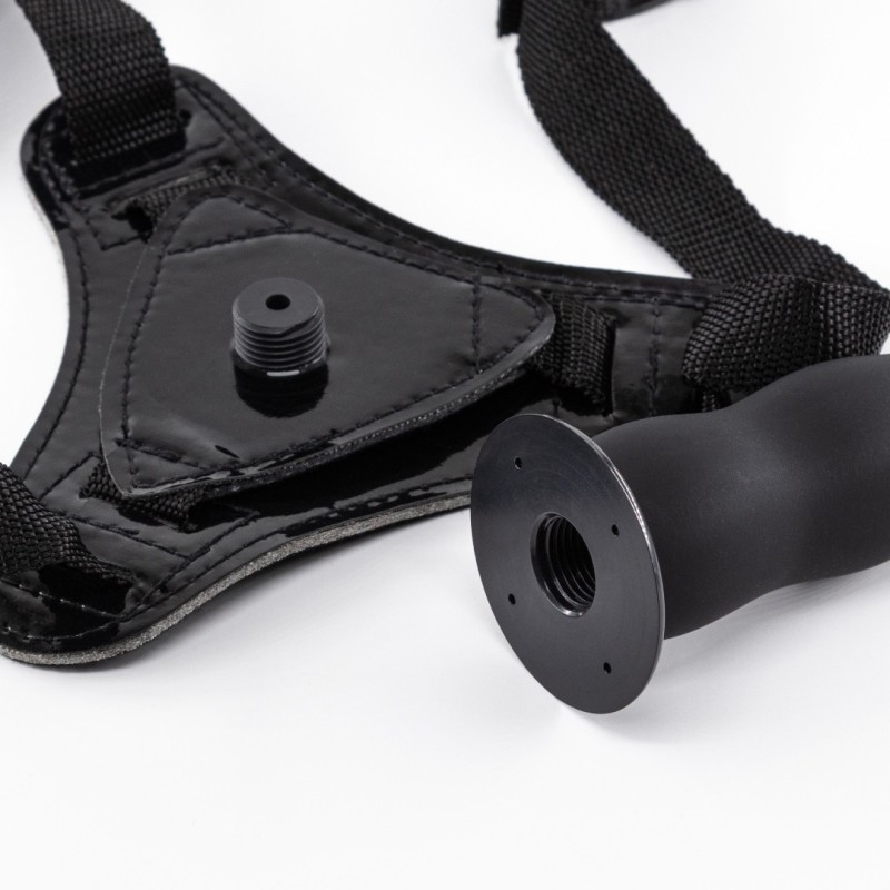 Γυναικείο Strap-On Σετ με Dildo Crushious Snapper 12.5cm Μαύρο