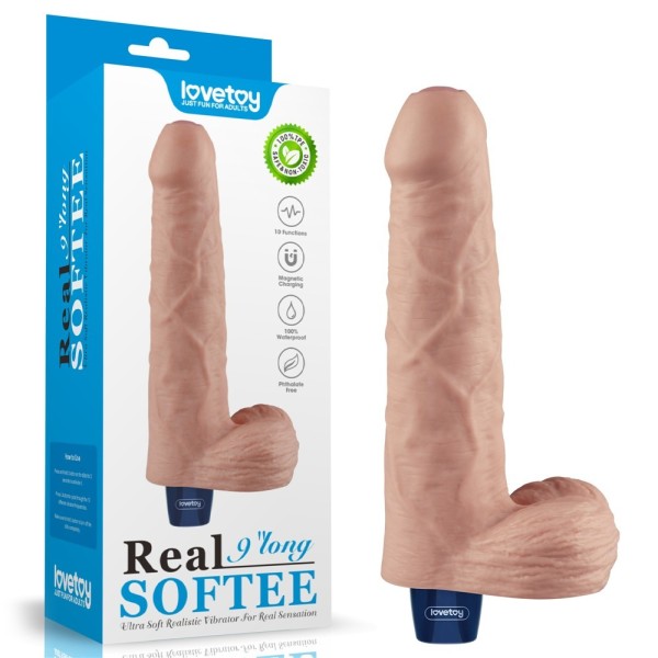 Ρεαλιστικός Δονητής Lovetoy Real Softee 22.6cm Μπεζ