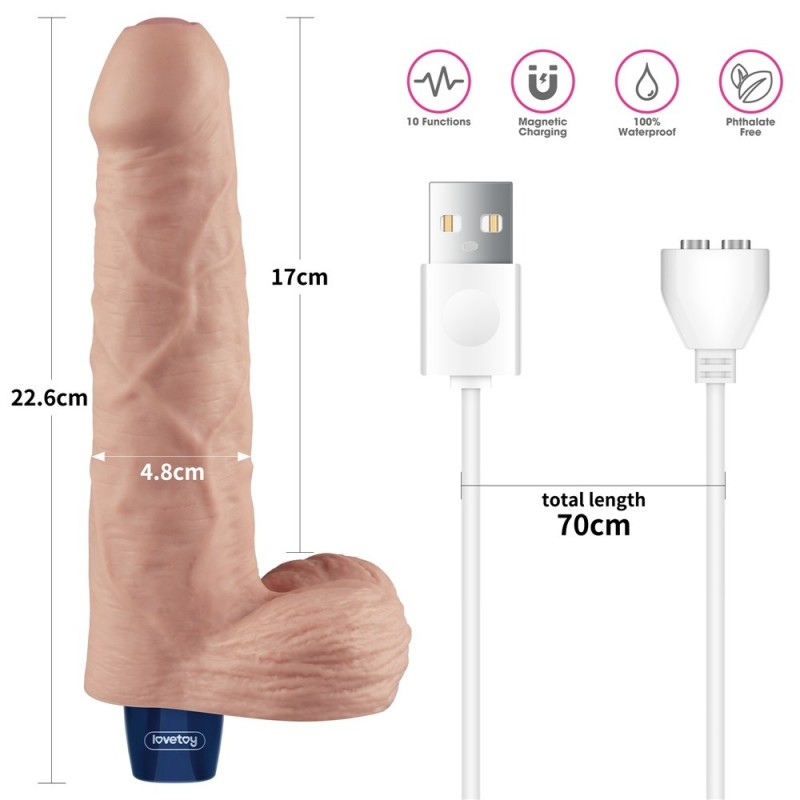 Lovetoy Ρεαλιστικός Δονητής Lovetoy Real Softee 22.6cm Μπεζ Ρεαλιστικοί Δονητές