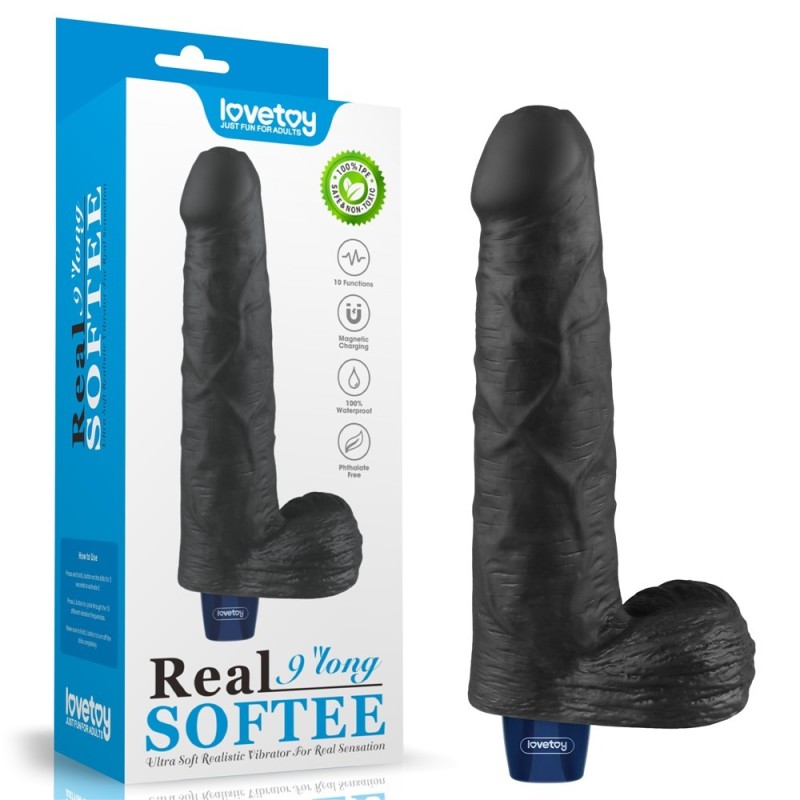 Lovetoy Ρεαλιστικός Δονητής Lovetoy Real Softee 22.6cm Μαύρος Ρεαλιστικοί Δονητές