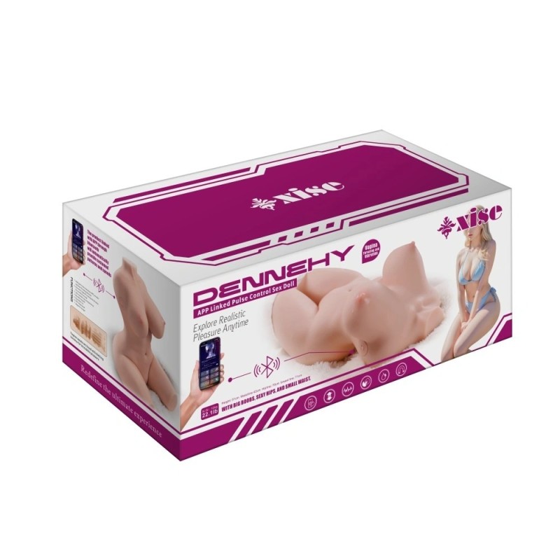 Ρεαλιστικό Ομοίωμα με Έλεγχο APP Xise Dennehy Μπεζ Lovetoy Ρεαλιστικό Ομοίωμα με Έλεγχο APP Xise Dennehy Μπεζ Ομοιώματα