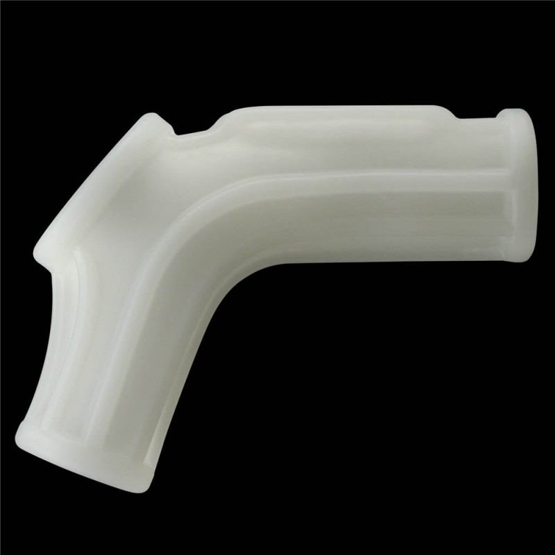 Lovetoy Vibrating Ring with Scrotum Sleeve Ridge Silk Knights White Cock Rings