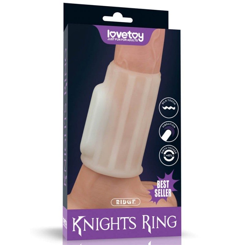 Lovetoy Δαχτυλίδι Πέους με Δόνηση Spiral Knights III Λευκό Δαχτυλίδια Πέους