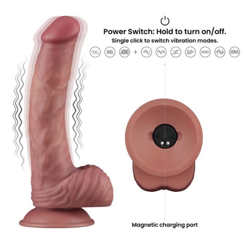 Lovetoy Ρεαλιστικός Δονητής Lovetoy Dual Density Power Cock 23cm Μπεζ Ρεαλιστικοί