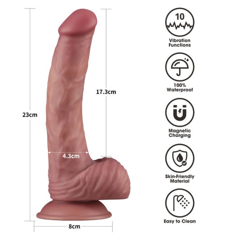 Lovetoy Ρεαλιστικός Δονητής Lovetoy Dual Density Power Cock 23cm Μπεζ Ρεαλιστικοί
