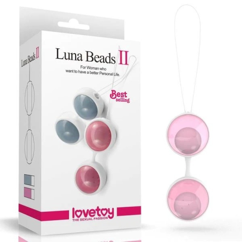 Κολπικές Μπάλες Lovetoy Luna Beads II Ροζ Lovetoy Κολπικές Μπάλες Lovetoy Luna Beads II Ροζ Κολπικές Μπίλιες