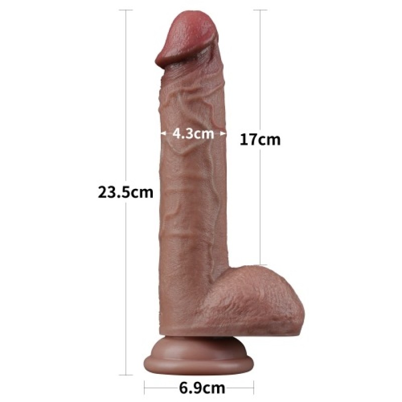 Ρεαλιστικό Dildo Lovetoy Dual-layered Platinum Cock 23.5cm Καφέ Lovetoy Ρεαλιστικό Dildo Lovetoy Dual-layered Platinum Cock 23.5cm Καφέ Ρεαλιστικά