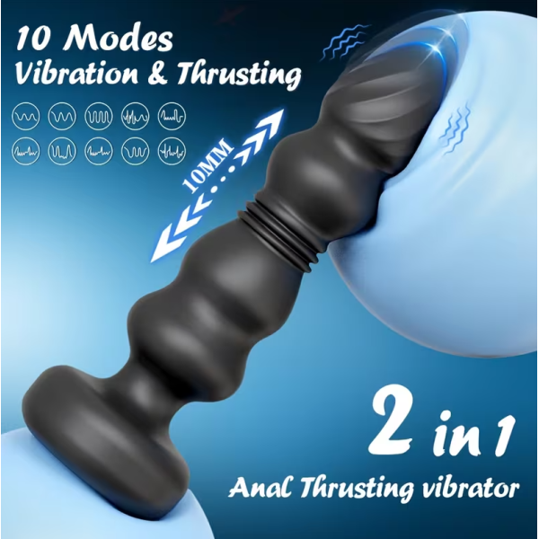 Πρωκτική Σφήνα Thrusting με Δόνηση Love Market Μαύρη